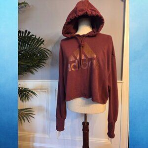 Adidas Holiday Graphic Cropped Hoodie